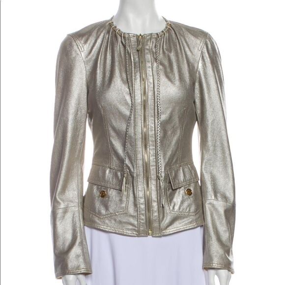 Roberto Cavalli Leather Evening Jacket - Picture 1 of 10